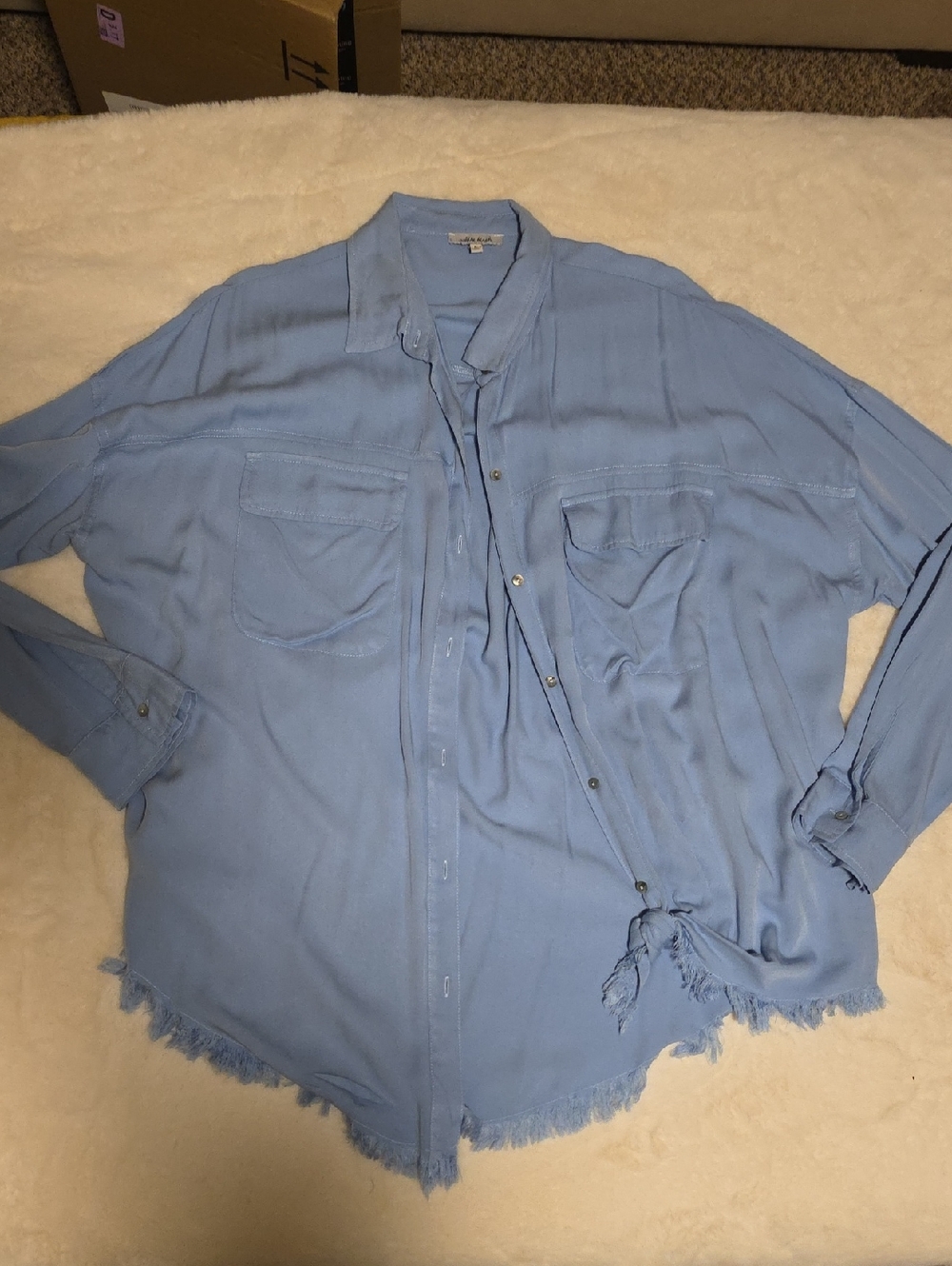 white birch Sky Blue Collared Shirt